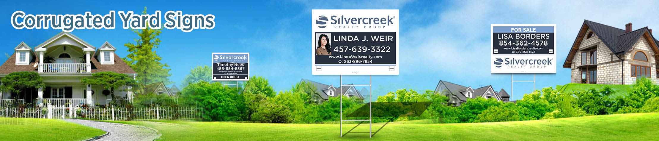 Silvercreek Realty Group Real Estate Corrugated Yard Signs - SCR approved vendor real estate signs | BestPrintBuy.com