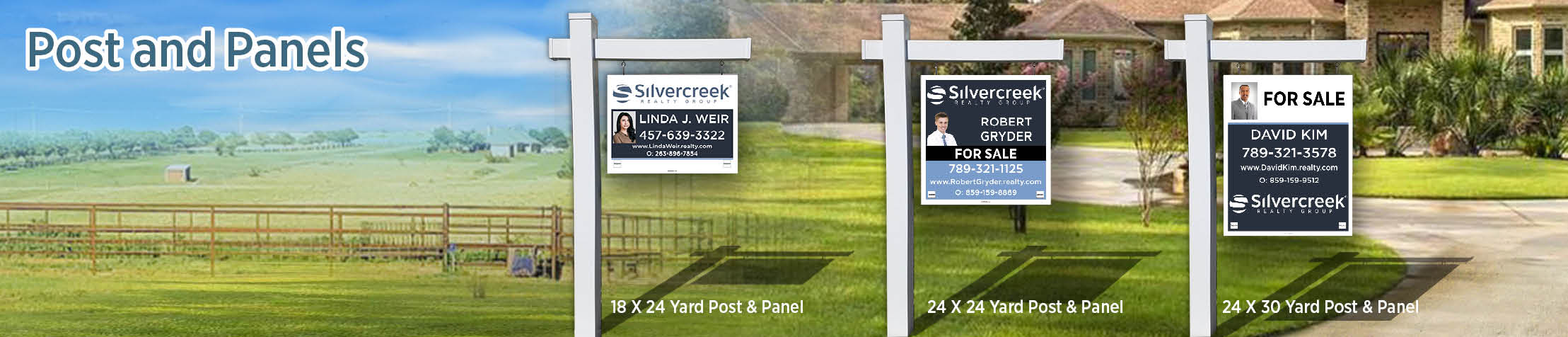 Silvercreek Realty Group Real Estate Post and Panel - SCR approved vendor real estate signs | BestPrintBuy.com