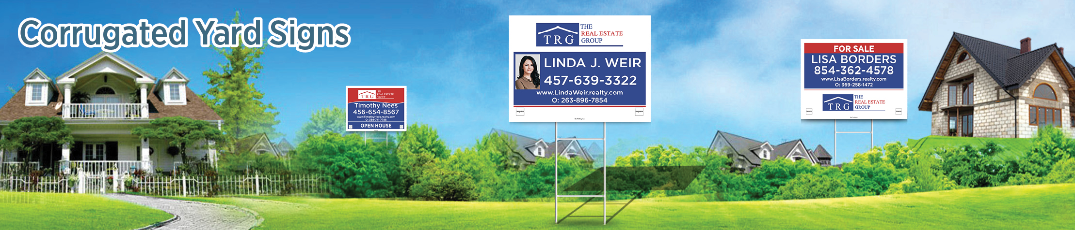 The Real Estate Group Real Estate Corrugated Yard Signs - TRG real estate signs | BestPrintBuy.com