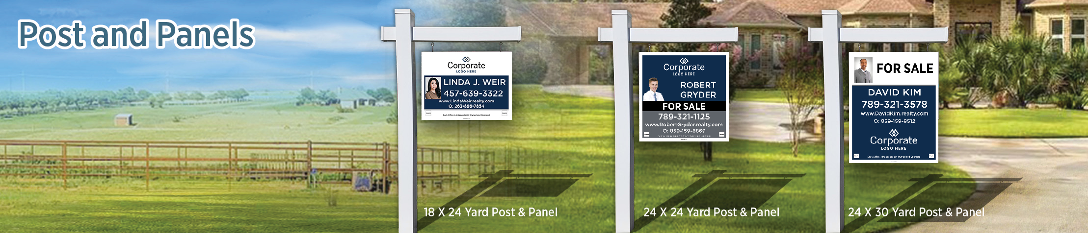 Windermere Real Estate H-Frame Single Rider Units - KW approved vendor real estate signs | BestPrintBuy.com