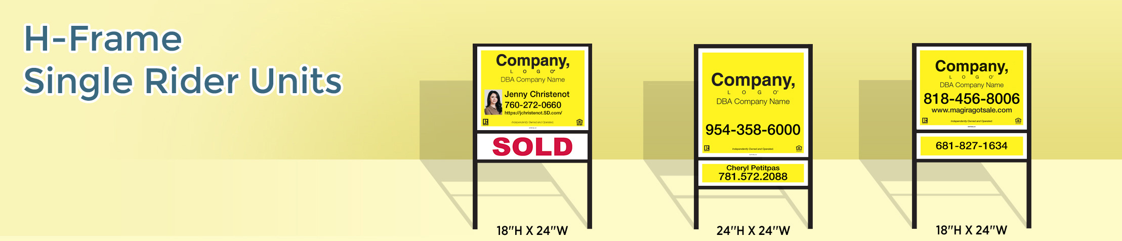 Weichert Real Estate H-Frame Single Rider Units - Weichert real estate signs | BestPrintBuy.com