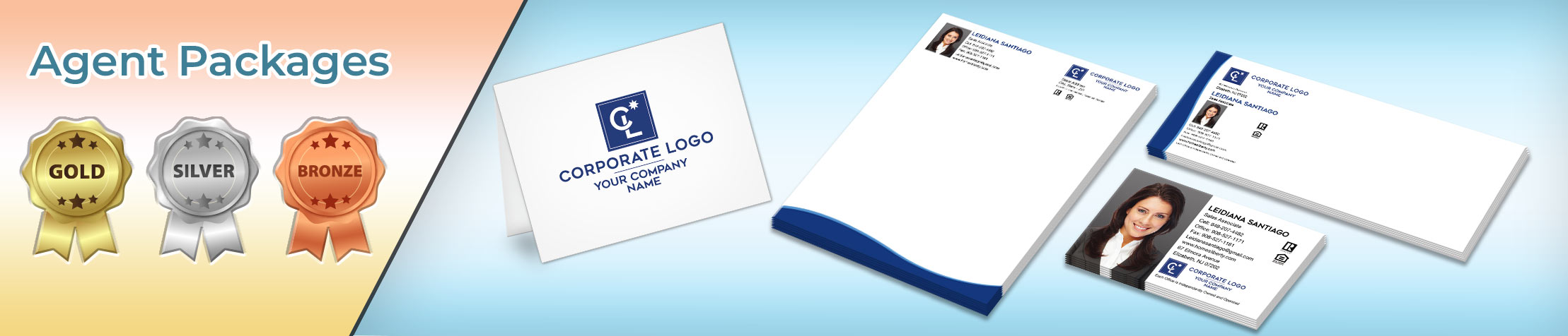 Coldwell Banker Real Estate Gold, Silver and Bronze Agent Packages - Coldwell Banker personalized business cards, letterhead, envelopes and note cards | BestPrintBuy.com