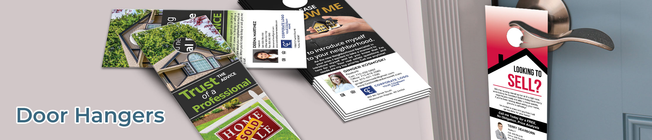 Coldwell Banker Real Estate Door Hangers - Coldwell Banker Door Knockers for Realtors | BestPrintBuy.com