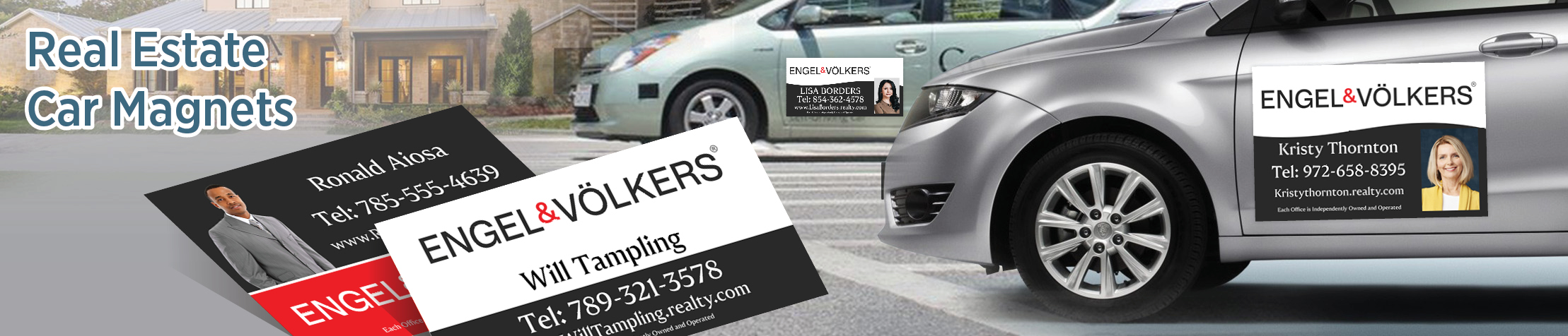 Engel Volkers Real Estate Car Magnets - Custom car magnets for realtors, with or without photo | BestPrintBuy.com