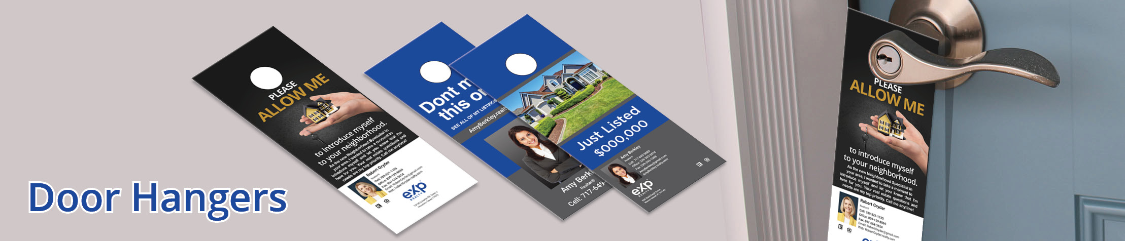 eXp Realty Real Estate Door Hangers - eXp Realty Door Knockers for Realtors | BestPrintBuy.com