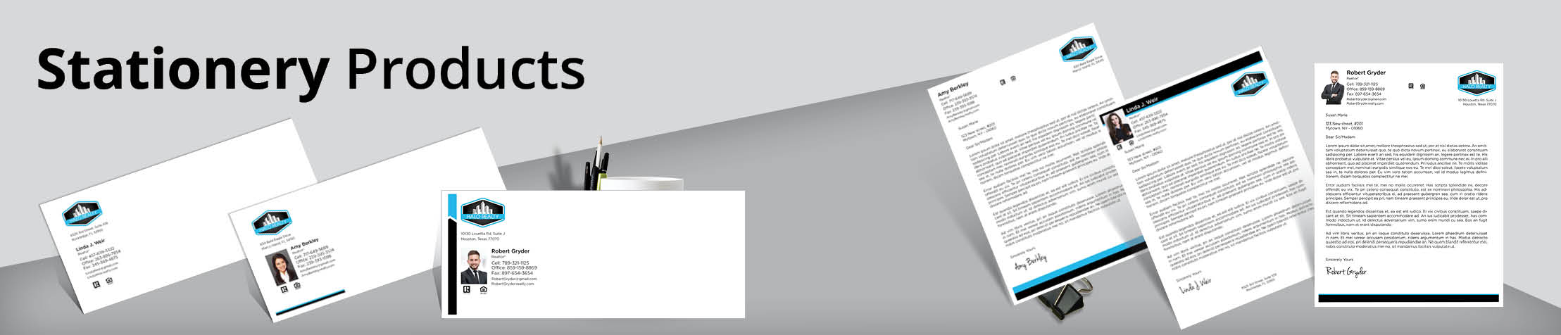 Halo Realty Real Estate Stationery Products - Custom Letterhead & Envelopes Stationery Products for Realtors | BestPrintBuy.com