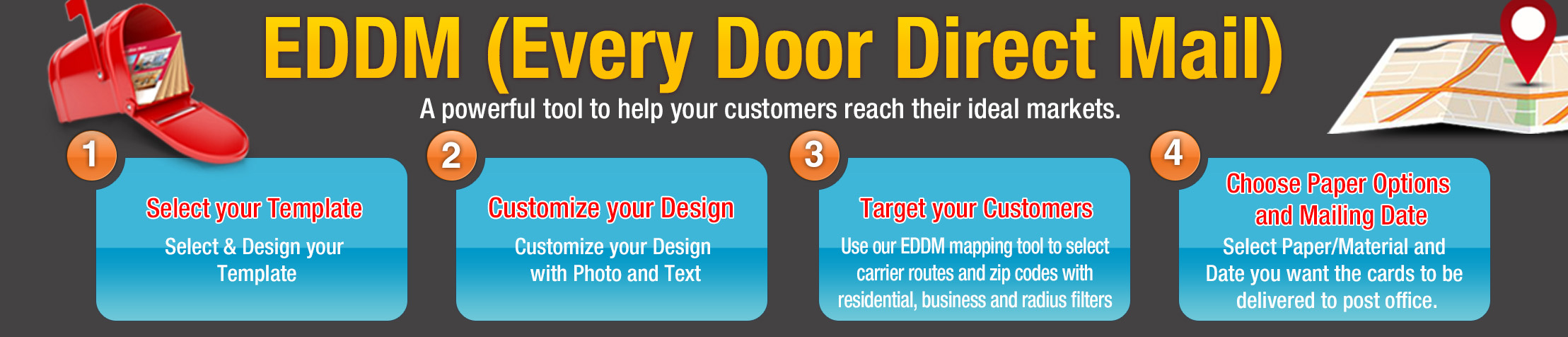 HomeSmart Real Estate EDDM Postcards - HomeSmart approved vendor personalized Every Door Direct Mail Postcards shipped to you or delivered to the post office | BestPrintBuy.com