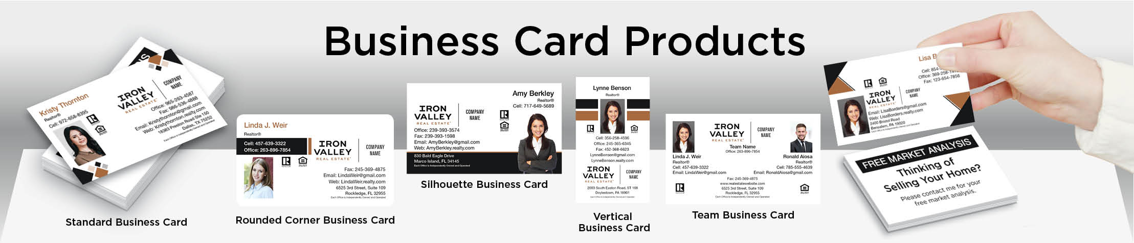Iron Valley Real Estate Business Card Products - Iron Valley  - Unique, Custom Business Cards Printed on Quality Stock with Creative Designs for Realtors | BestPrintBuy.com
