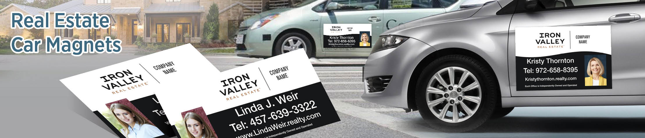 Iron Valley Real Estate Car Magnets - Custom car magnets for realtors, with or without photo | BestPrintBuy.com