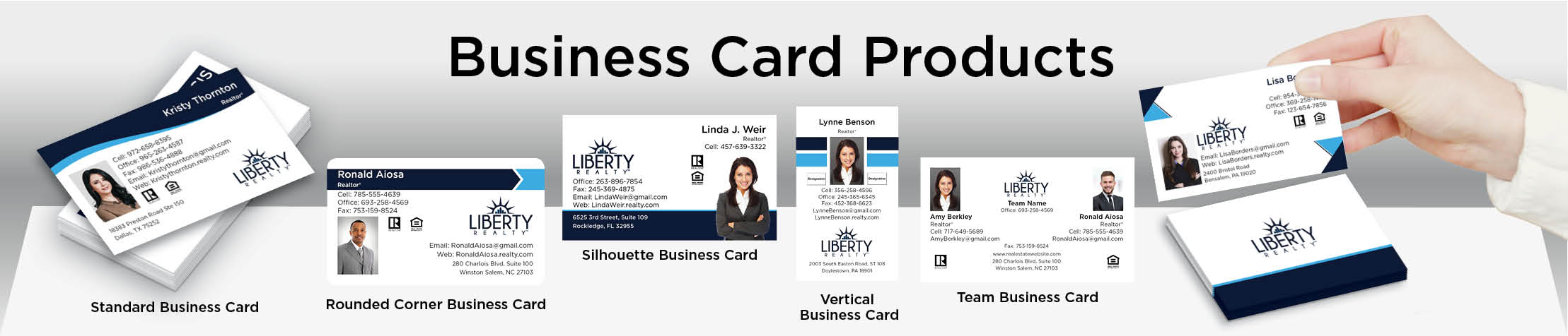 Liberty Realty Real Estate Business Card Products - Liberty Realty  - Unique, Custom Business Cards Printed on Quality Stock with Creative Designs for Realtors | BestPrintBuy.com