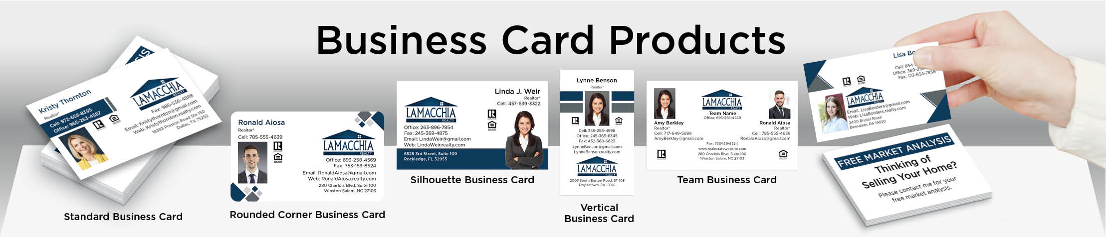 Lamacchia Realty Real Estate Business Card Products - Lamacchia Realty  - Unique, Custom Business Cards Printed on Quality Stock with Creative Designs for Realtors | BestPrintBuy.com