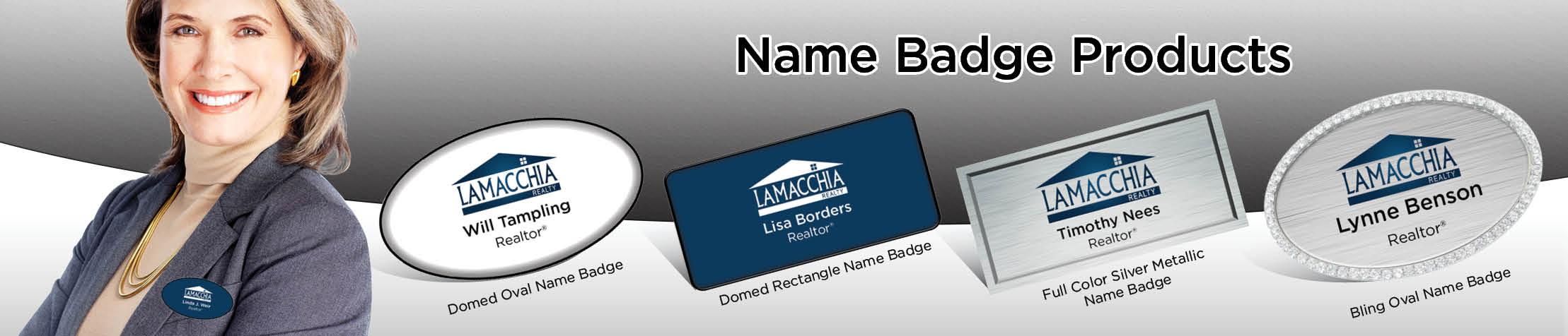 Lamacchia Realty Real Estate Name Badge Products - Lamacchia Realty Name Tags for Realtors | BestPrintBuy.com