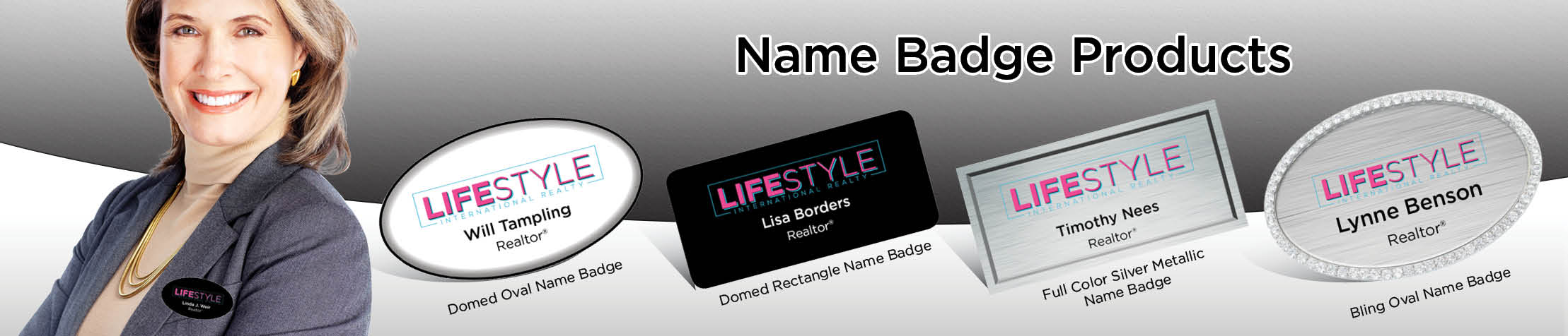 LIFESTYLE International Realty Real Estate Name Badge Products - LIFESTYLE International Realty Name Tags for Realtors | BestPrintBuy.com