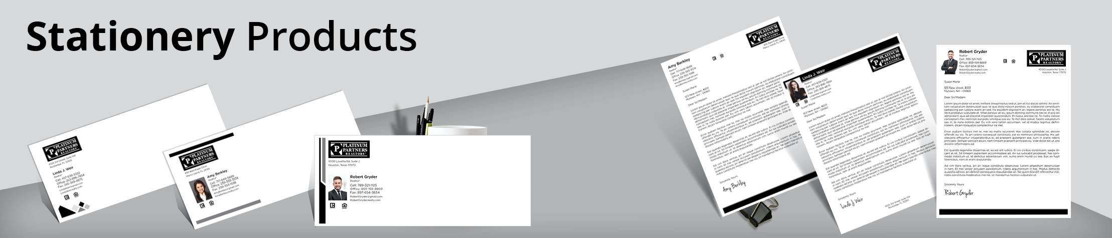 Platinum Partners Realtors Real Estate Stationery Products - Custom Letterhead & Envelopes Stationery Products for Realtors | BestPrintBuy.com