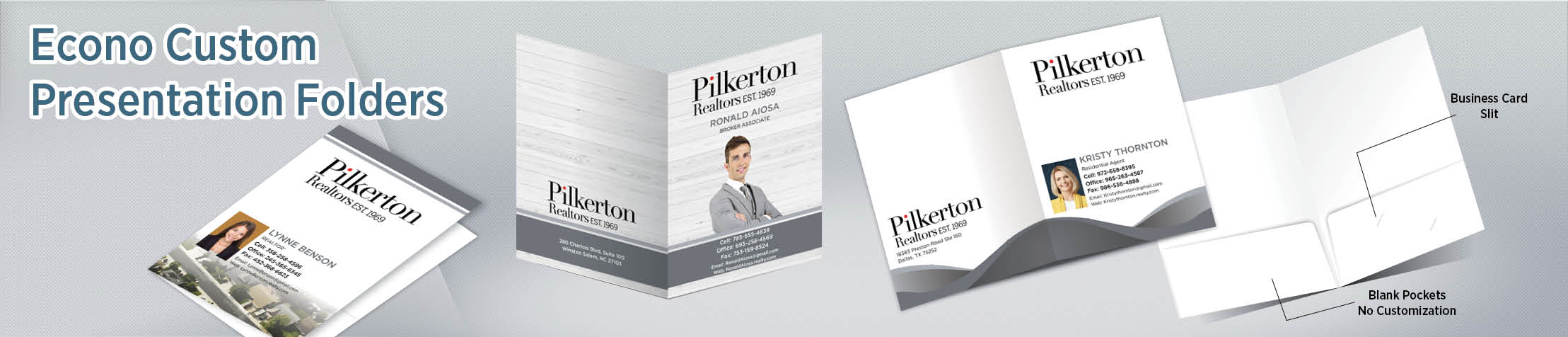 Pilkerton Realtors Presentation Folders - folders | BestPrintBuy.com