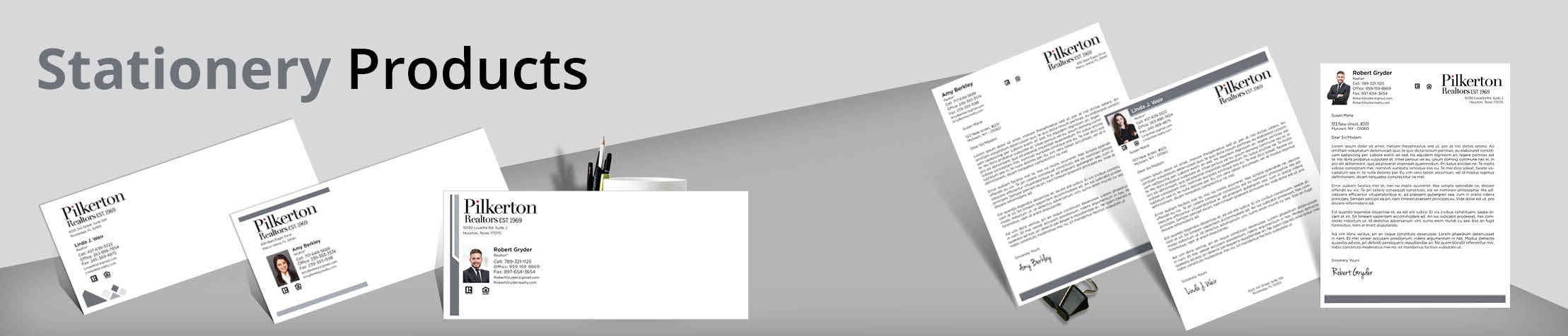 Pilkerton Realtors Real Estate Stationery Products - Custom Letterhead & Envelopes Stationery Products for Realtors | BestPrintBuy.com