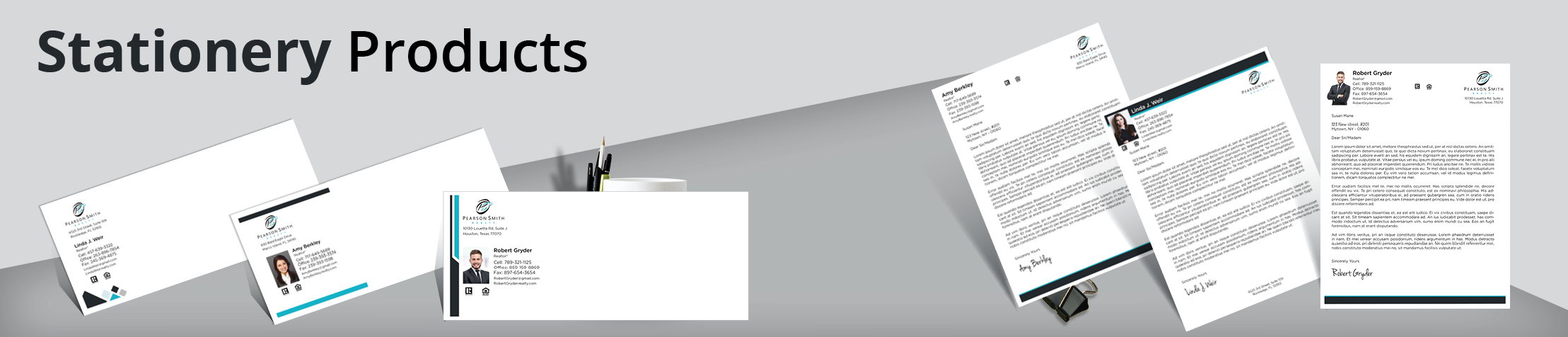 Pearson Smith Realty Real Estate Stationery Products - Custom Letterhead & Envelopes Stationery Products for Realtors | BestPrintBuy.com