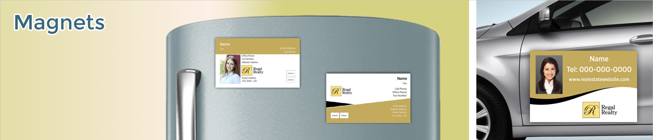 Regal Realty Real Estate Magnets - Regal Realty Business Card Magnets, Car magnets | BestPrintBuy.com