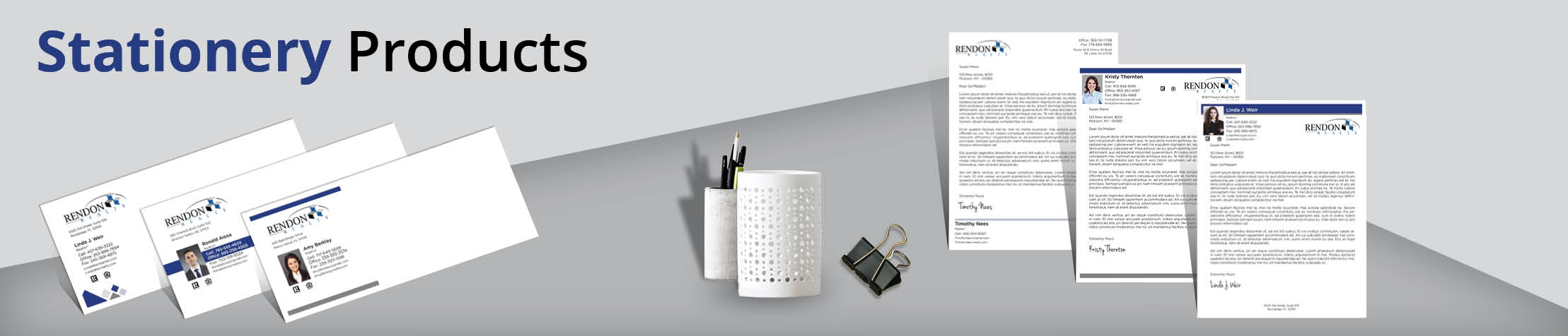 Rendon Realty Real Estate Stationery Products - Custom Letterhead & Envelopes Stationery Products for Realtors | BestPrintBuy.com