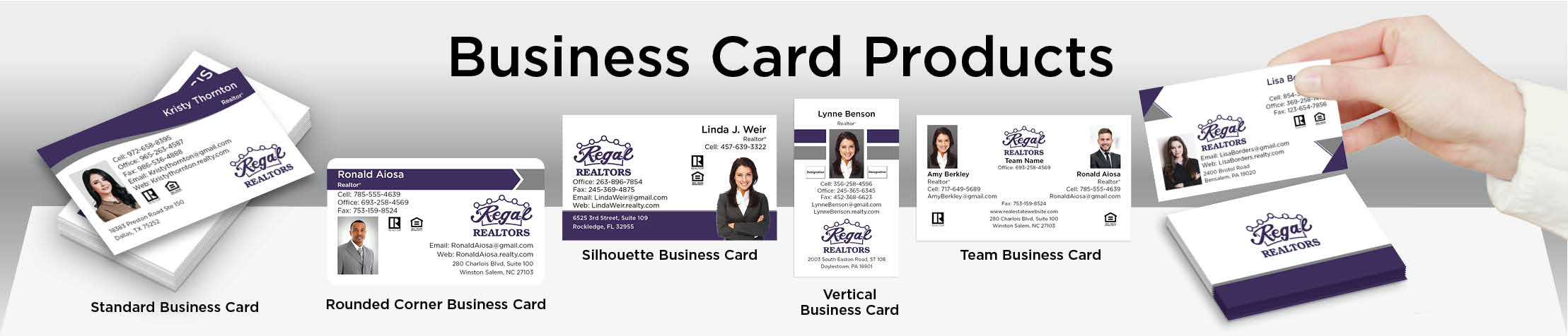 Regal Realtors Real Estate Business Card Products - Regal Realtors  - Unique, Custom Business Cards Printed on Quality Stock with Creative Designs for Realtors | BestPrintBuy.com