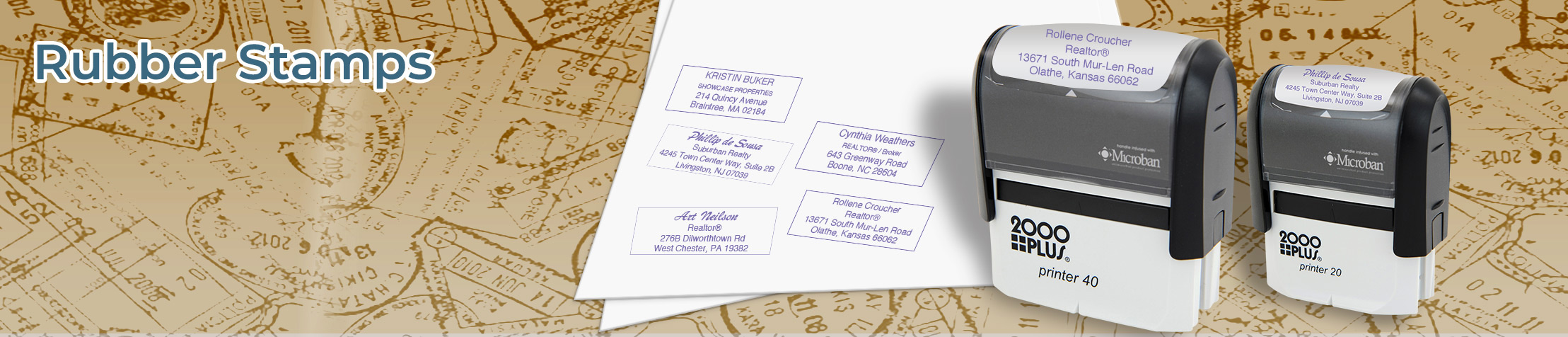 Samson Properties Real Estate Rubber Stamps - Samson Properties custom self inking stamps for business marketing materials and stationery | BestPrintBuy.com