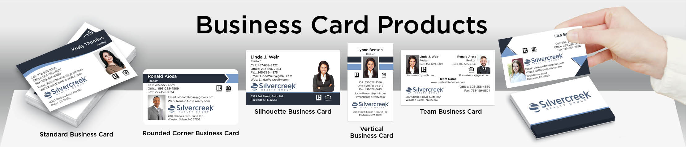 Silvercreek Realty Group Real Estate Business Card Products - Silvercreek Realty Group  - Unique, Custom Business Cards Printed on Quality Stock with Creative Designs for Realtors | BestPrintBuy.com