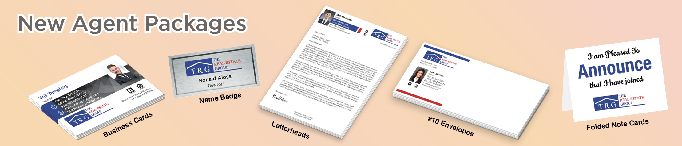 The Real Estate Group Real Estate Gold, Silver and Bronze Agent Packages - The Real Estate Group approved vendor personalized business cards, letterhead, envelopes and note cards | BestPrintBuy.com
