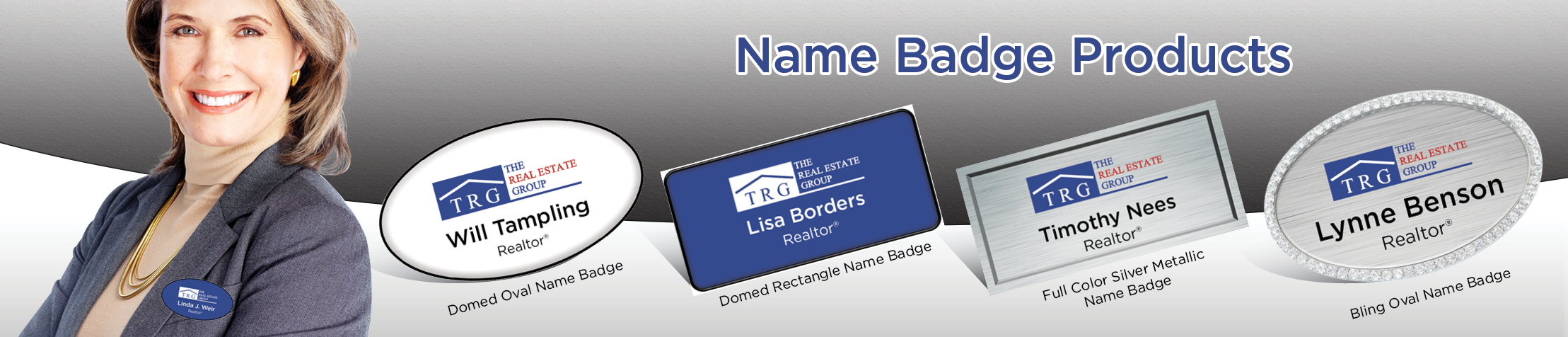 The Real Estate Group Real Estate Name Badge Products - The Real Estate Group Name Tags for Realtors | BestPrintBuy.com