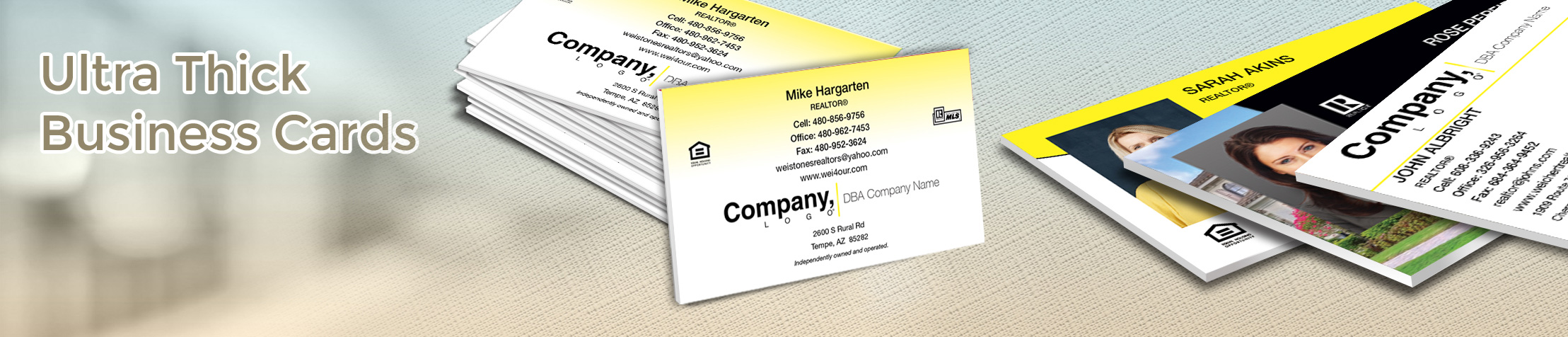 Weichert Real Estate Ultra Thick Business Cards - Weichert - Luxury, Thick Stock Business Cards with a Matte Finish for Realtors | BestPrintBuy.com
