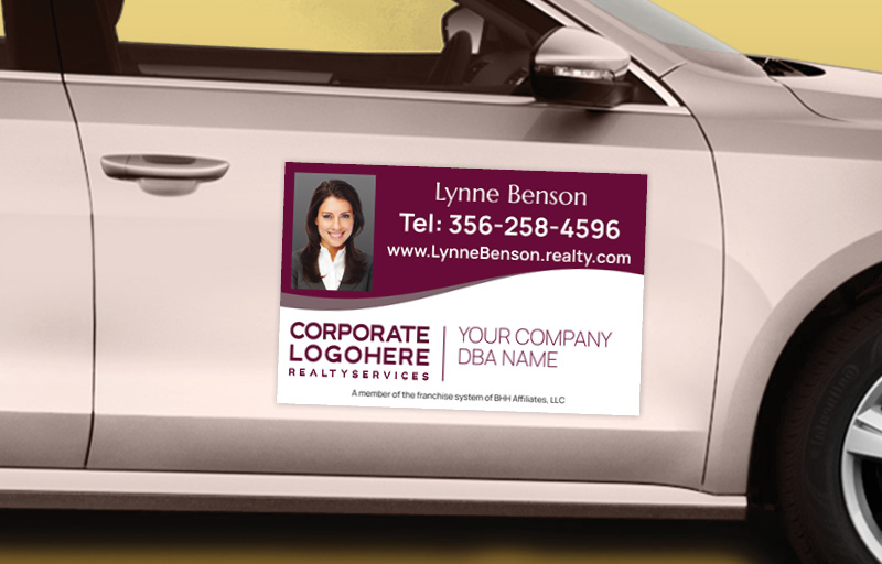 Berkshire Hathaway Real Estate 12 x 18 with Photo Car Magnets - Berkshire Hathaway custom car magnets for realtors | BestPrintBuy.com