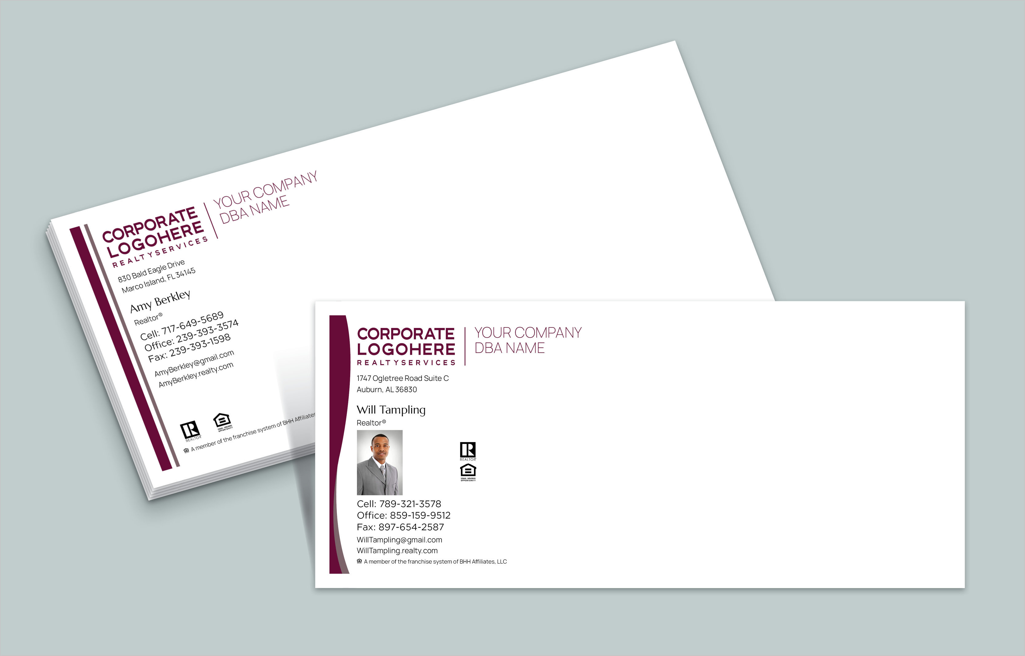 Berkshire Hathaway Real Estate #10 Agent Envelopes - Berkshire Hathaway  - Custom Stationery Templates for Realtors | BestPrintBuy.com