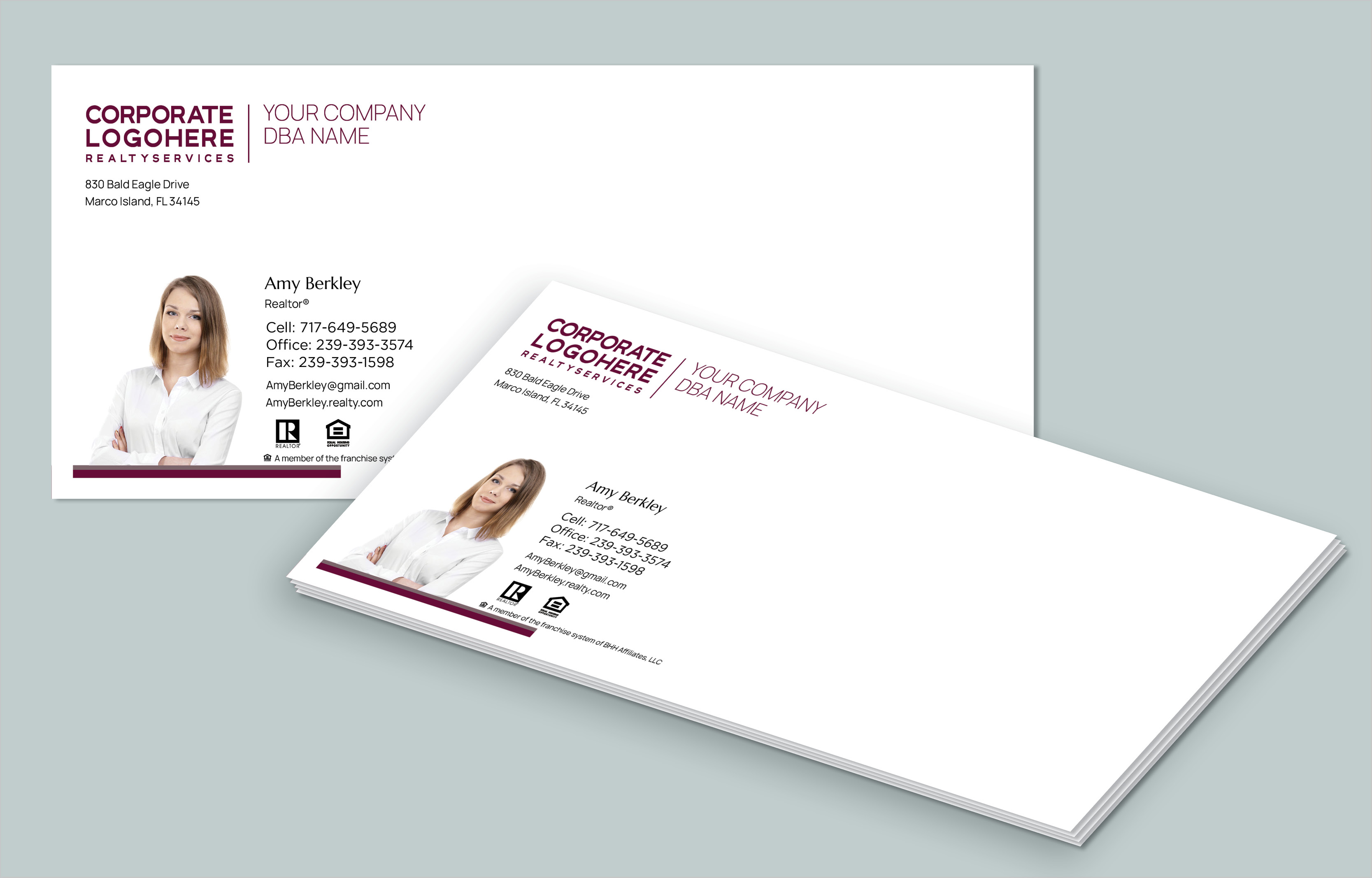 Berkshire Hathaway Real Estate #10 Silhouette Envelopes - Berkshire Hathaway - Custom Stationery Templates for Realtors | BestPrintBuy.com